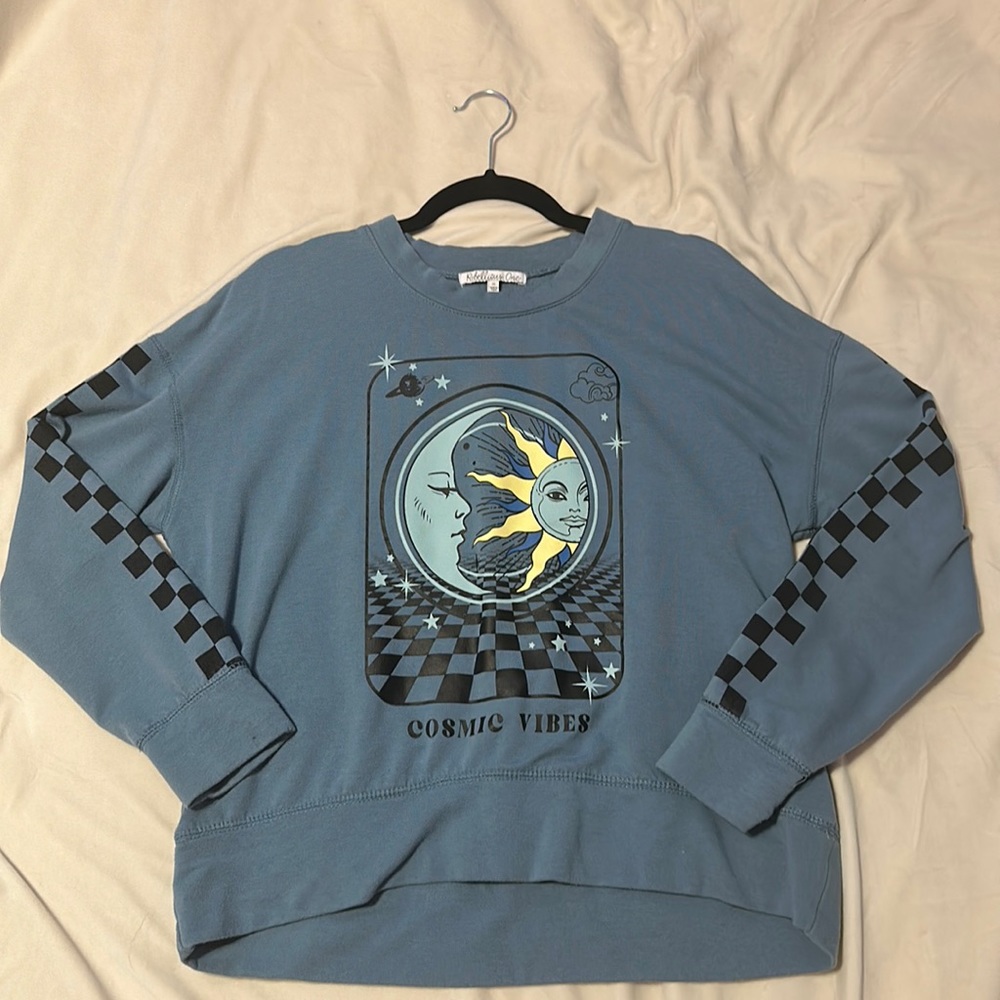 Blue Graphic Crewneck